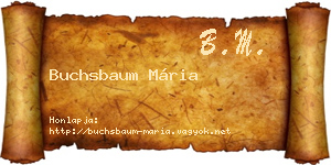 Buchsbaum Mária névjegykártya